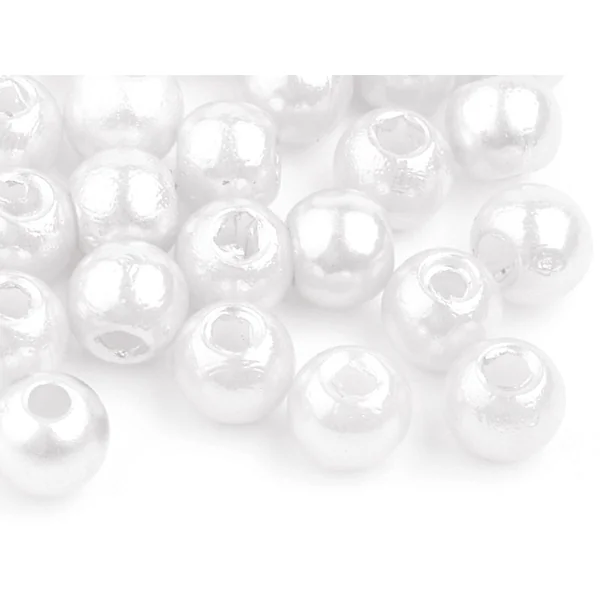 100 perles en plastique imitation perles de culture - 4 mm