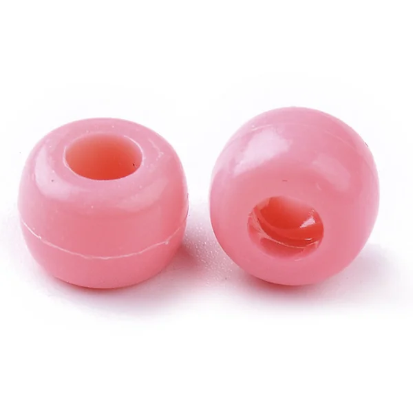 100 perles en plastiques pour enfants - Pastel - 9x6 mm