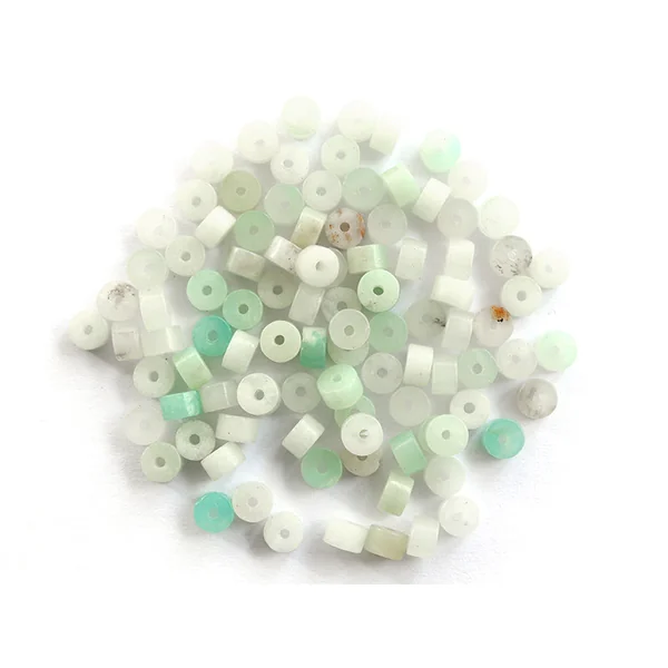 100 perles heishi naturelles 4 mm - amazonite