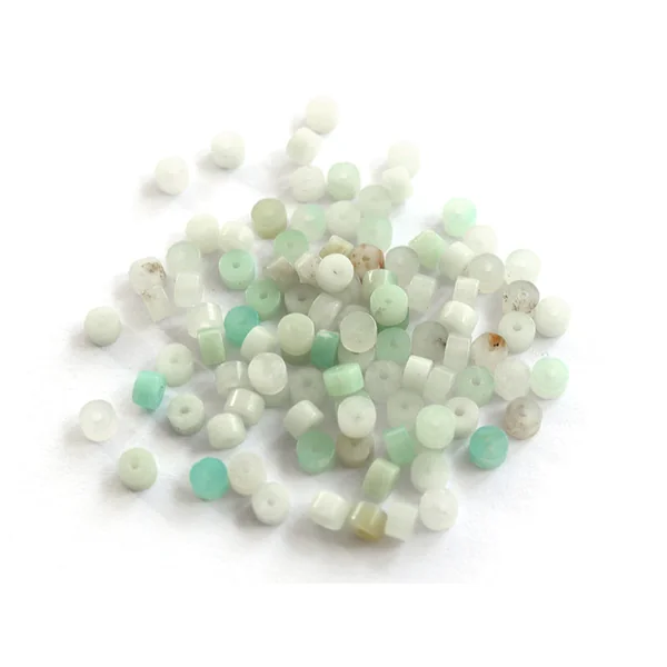 100 perles heishi naturelles 4 mm - amazonite