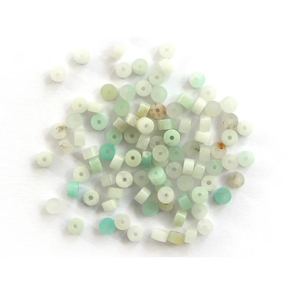 100 perles heishi naturelles 4 mm - amazonite