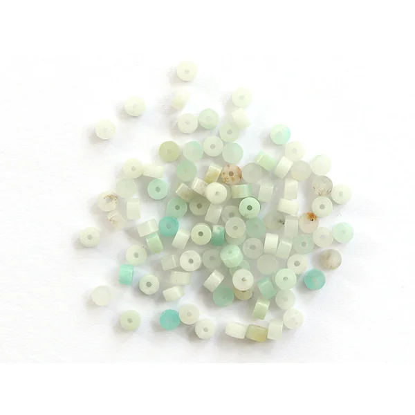 100 perles heishi naturelles 4 mm - amazonite