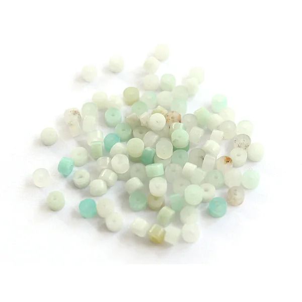 100 perles heishi naturelles 4 mm - amazonite
