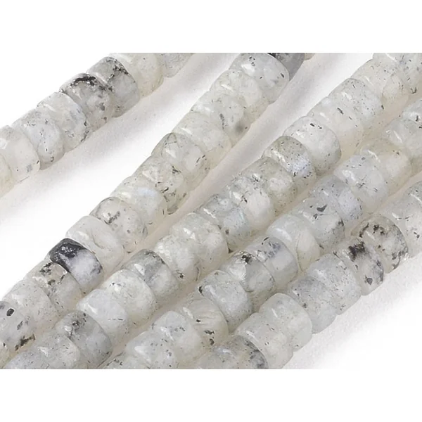 100 perles heishi naturelles 4 mm - labradorite