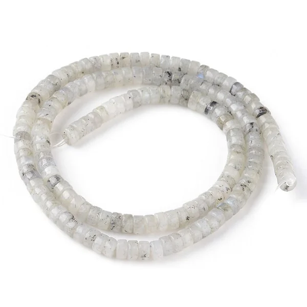 100 perles heishi naturelles 4 mm - labradorite