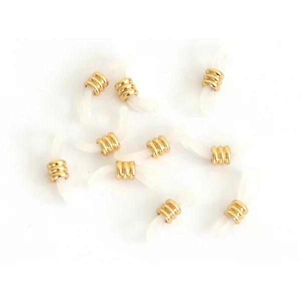 10 embouts deluxe pour cordon à lunettes - doré