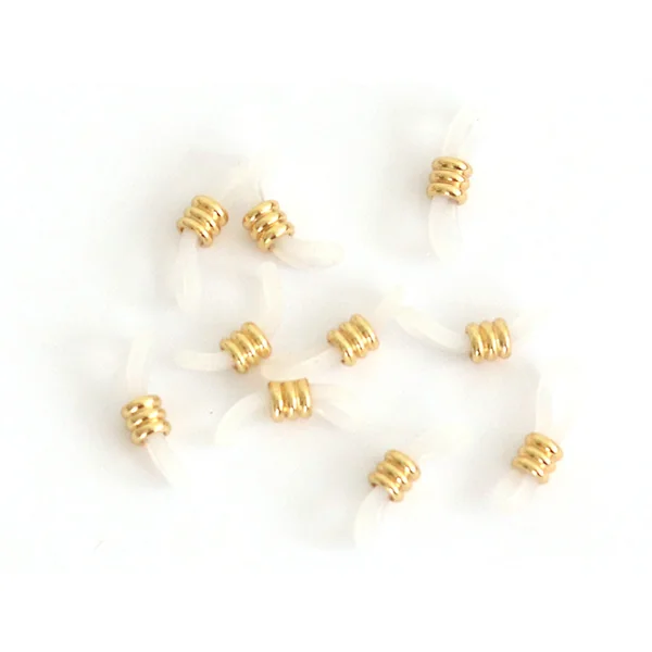 10 embouts deluxe pour cordon à lunettes - doré