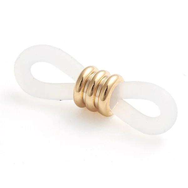 10 embouts deluxe pour cordon à lunettes - doré