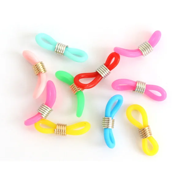10 embouts pour cordon à lunettes - multicolore
