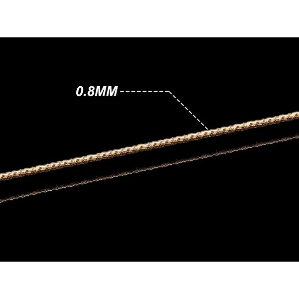 10 mètres de fil de cuivre texturé - doré brillant - 0,8 mm