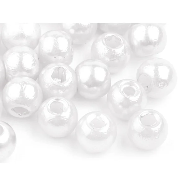10 perles en plastique imitation perles de culture - 8 mm