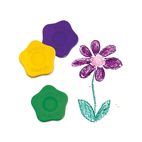 12 crayons fleurs pour les petits - Formes ergonomiques
