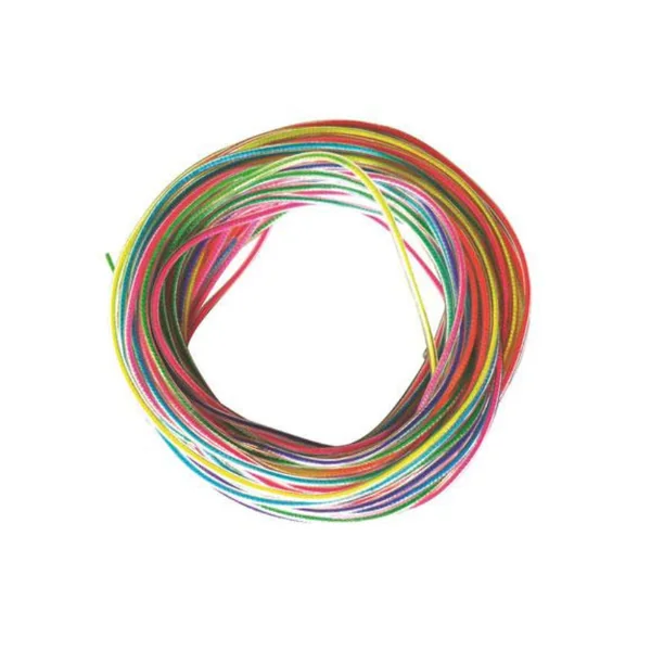 12 fils de scoubidous - Transparents Fluo