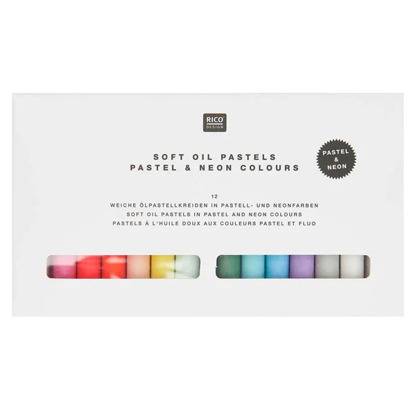 12 pastels à l'huile - Pastel et Néon