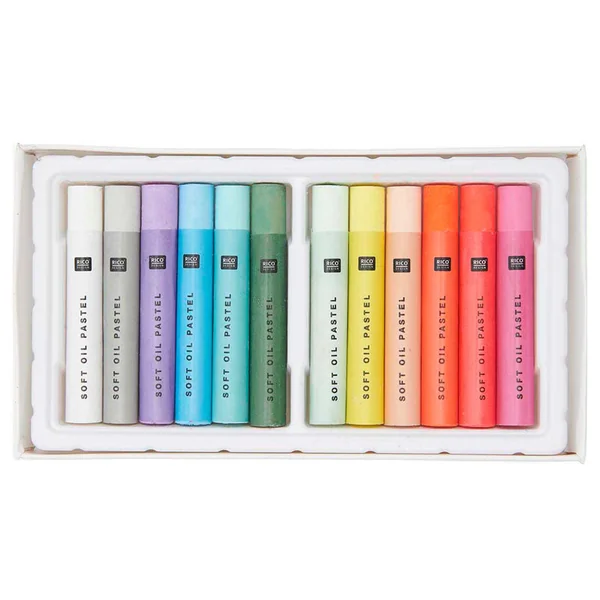 12 pastels à l'huile - Pastel et Néon