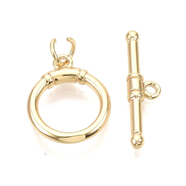1 fermoir Toogle - doré à l'or fin 18k - 17 mm