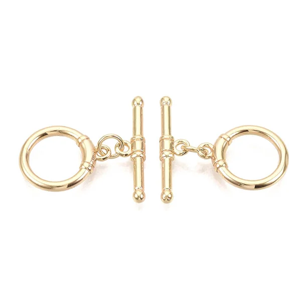 1 fermoir Toogle - doré à l'or fin 18k - 17 mm