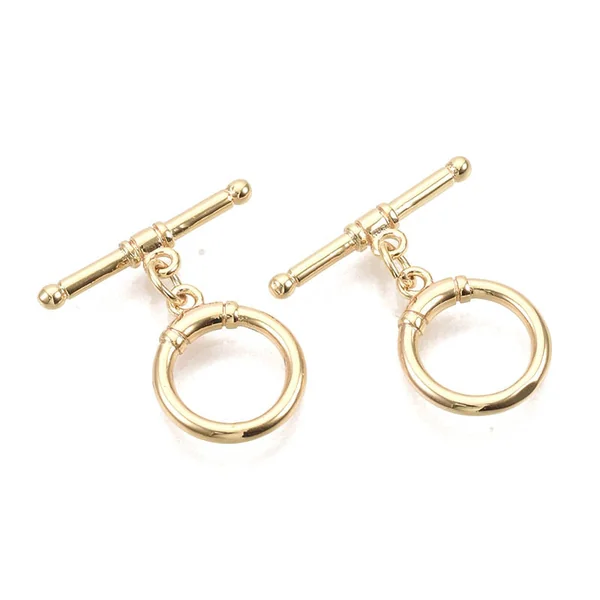 1 fermoir Toogle - doré à l'or fin 18k - 17 mm