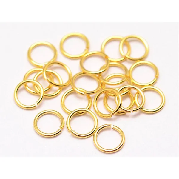 20 anneaux 7 mm - doré à l'or fin 18k
