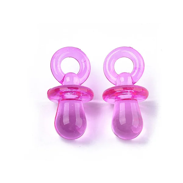 20 pendentifs sucette en acrylique - Multicolore - 31 x 15 mm