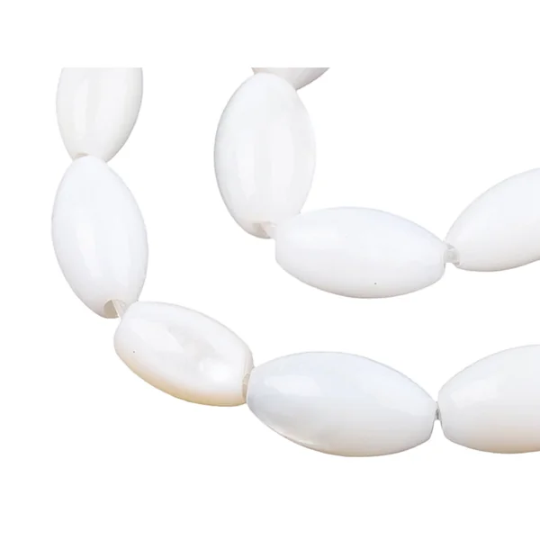 20 perles de culture - forme grain de riz - 7,5 x 4 mm
