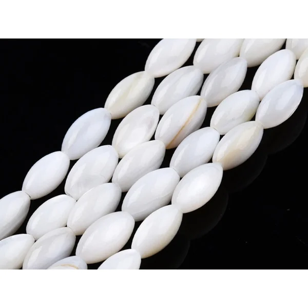 20 perles de culture - forme grain de riz - 7,5 x 4 mm