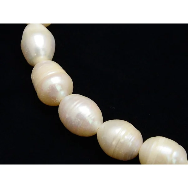 20 perles de culture forme grain de riz - 9 mm environ