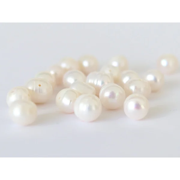 20 perles de culture - forme graine - 8/9 mm