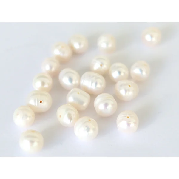 20 perles de culture - forme graine - 8/9 mm