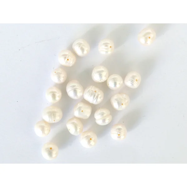 20 perles de culture - forme graine - 8/9 mm