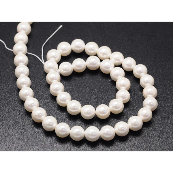 20 perles effet culture rondes - 8 mm