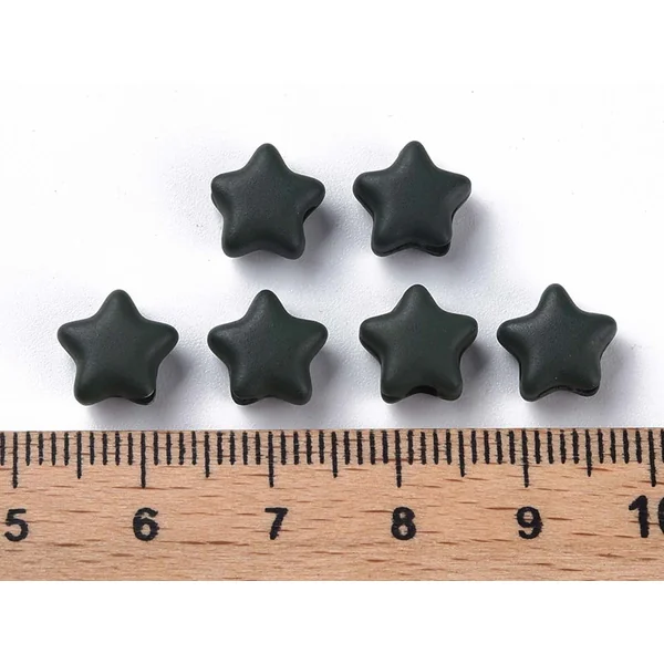 20 perles étoiles acryliques - Couleurs mattes - 9 mm