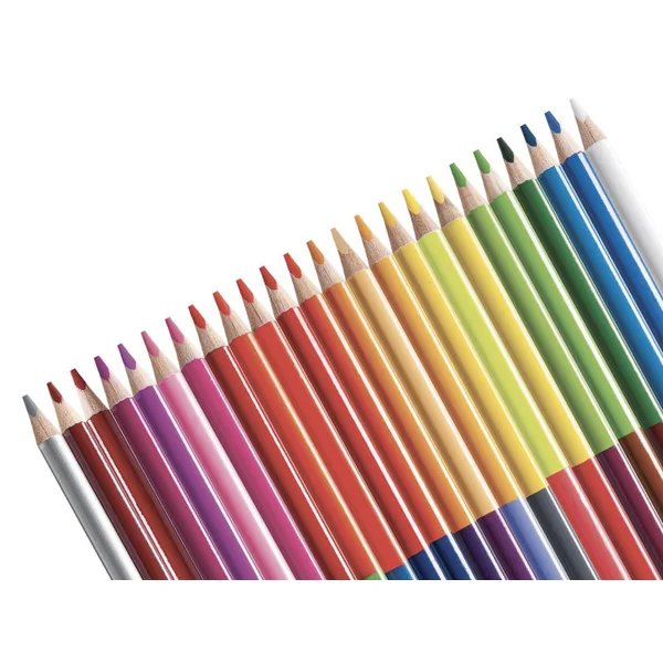 24 crayons de couleur bicolores - soit 48 couleurs - Carioca