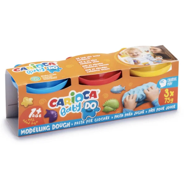 3 pots de pâte à modeler pour bébés et enfants - babydo