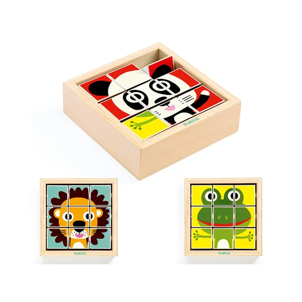 3 puzzles en bois - Tournanimo - 9 pièces