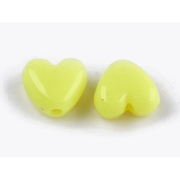 50 perles coeurs - multicolore