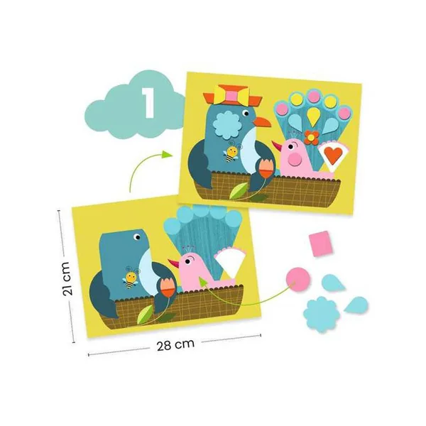 6 Activités créatives Le chat et ses amis - 18 mois - Djeco