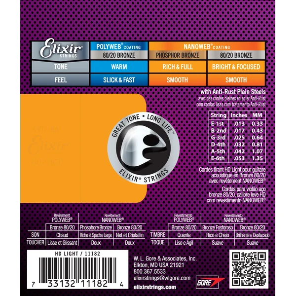 Acoustic (6) Nanoweb 80/20 Bronze 13-53 - jeu de 6 cordes