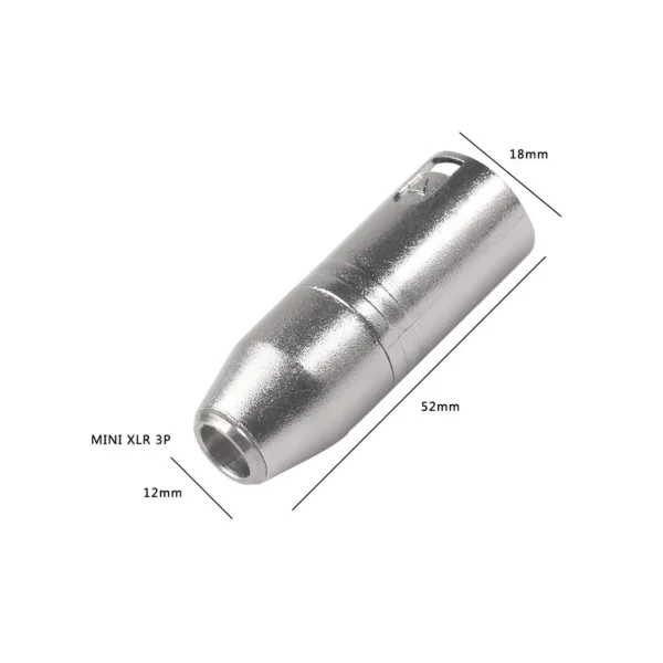 Adaptateur mini xlr 3 broches mâle vers XLR 3 broches mâle