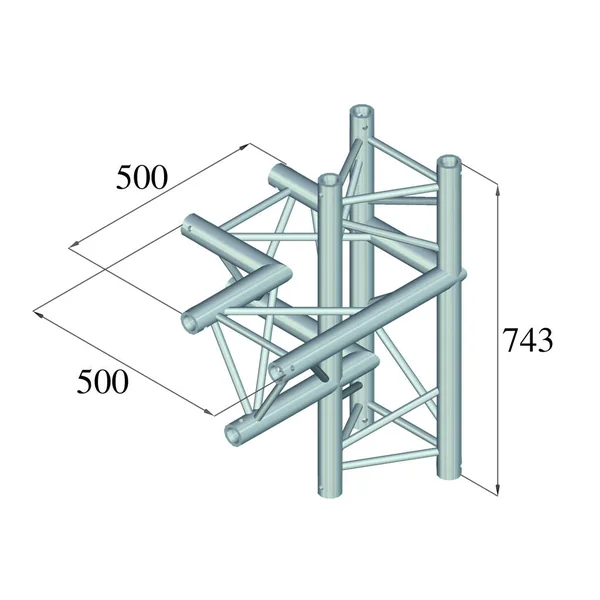ALUTRUSS TRILOCK 6082AC-44 4-way Piece \/ left
