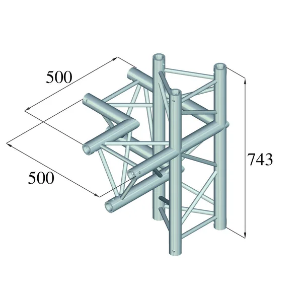ALUTRUSS TRILOCK 6082AC-45 4-way Piece \/ right