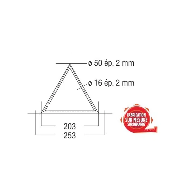Angle ASD triangle 250 trois départs 90° ASD34