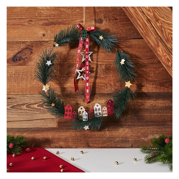 Anneau en métal « Couronne de sapin »