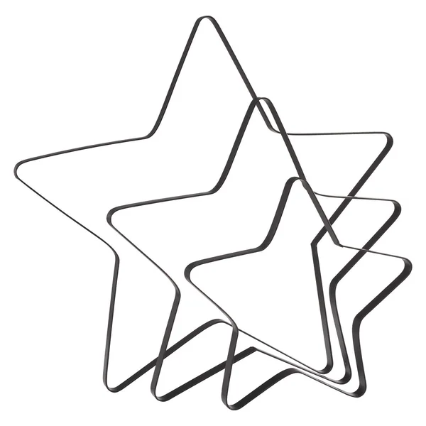 Anneau en métal étoile « Auri », Noir