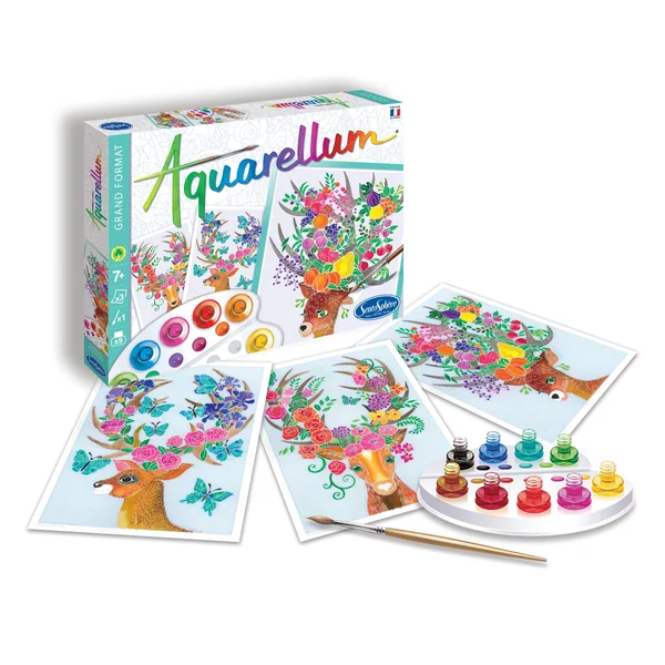 Aquarellum Les Cerfs enchantés