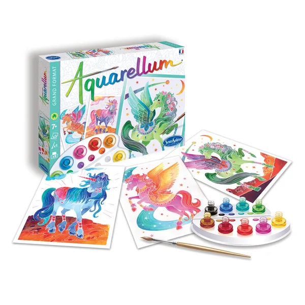 Aquarellum Licornes et pégases