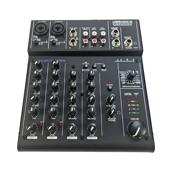 ART Mixer 6 kanaler med USB interface
