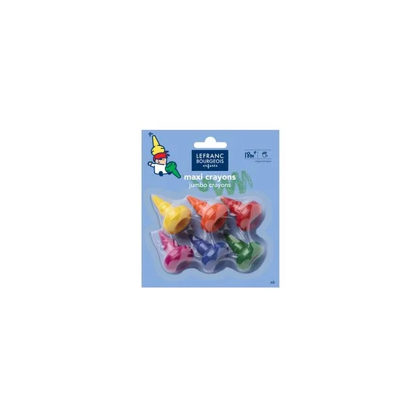 Assortiment de 6 maxi crayons - Lefranc Bourgeois