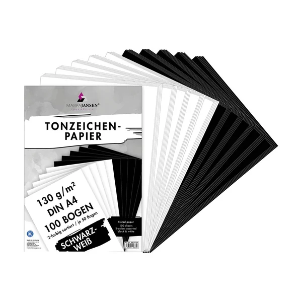 Assortiment de papier teinté « Noir & blanc »