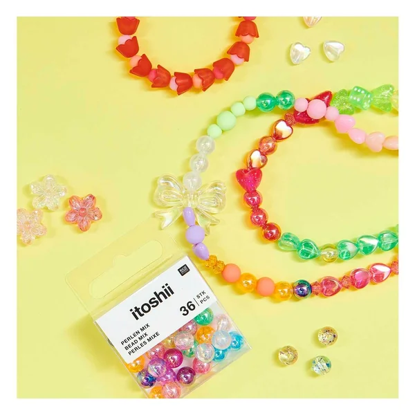 Assortiment de perles itoshii « Arc-en-ciel holographique »
